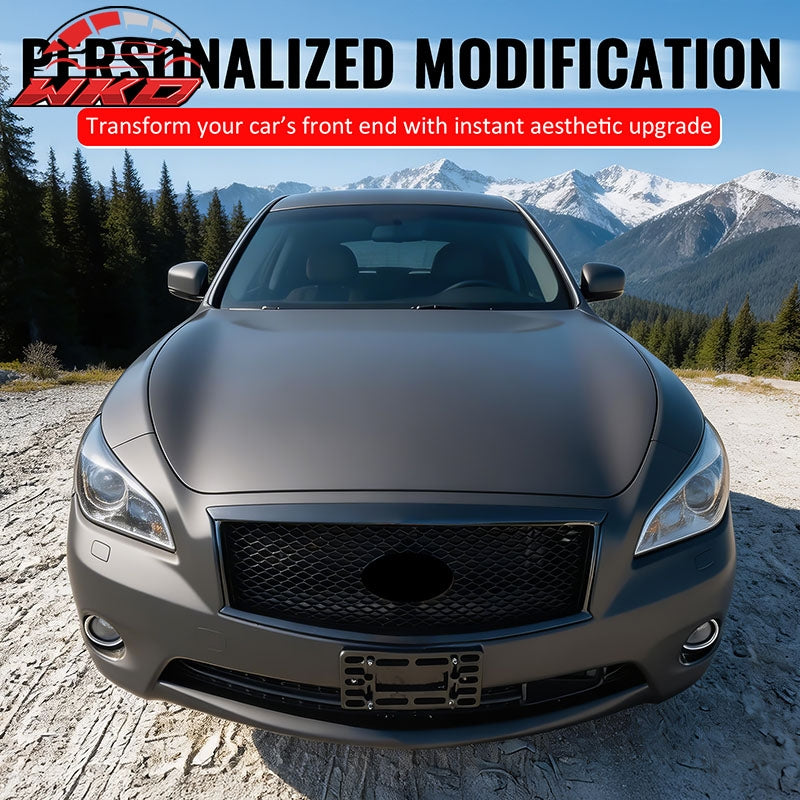 Wholesale For 11-15 Infiniti M56 M35h M37 Q70 Gloss Black Honeycomb Style Upper Grille ABS - Wikond Auto