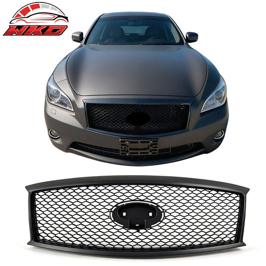 Wholesale For 11-15 Infiniti M56 M35h M37 Q70 Matte Black Honeycomb Style Upper Grille ABS - Wikond Auto
