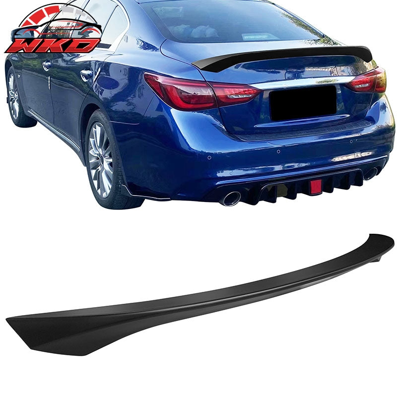 Wholesale 14-24 Infiniti Q50 AS Style Rear Trunk Spoiler Wing Lip Matte Black ABS