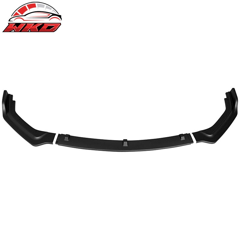 Fits 18-24 Infiniti Q50 Base Premium 3PC Front Bumper Lip Spoiler PP Matte Black