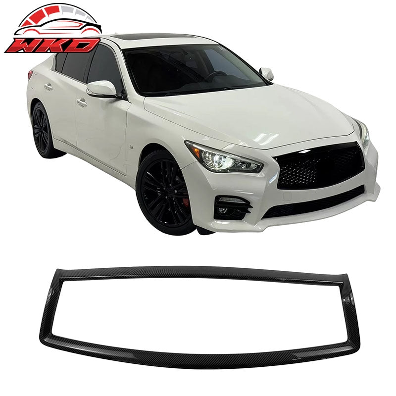 Wholesale 14-17 Infiniti Q50 Carbon Fiber Print OE Style Front Grille Frame Trim ABS