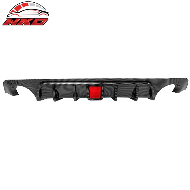 Wholesale 18-24 Infiniti Q50 Carbon Fiber Print LED Brake Light Rear Bumper Diffuser