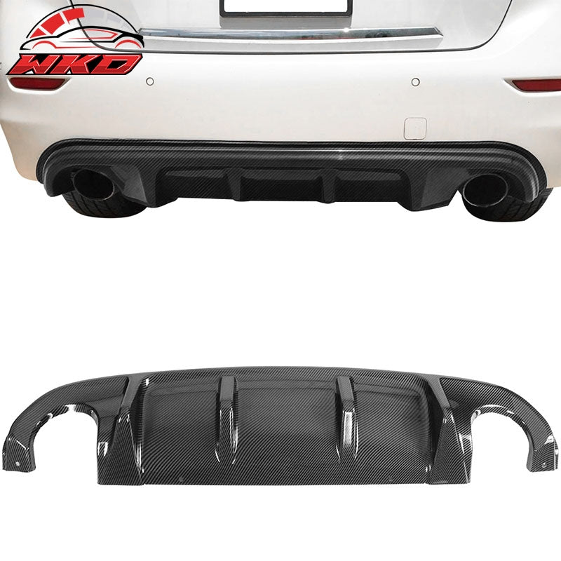 Wholesale 14-17 Infiniti Q50 Carbon Fiber Print Rear Bumper Lip Spoiler Diffuser ABS