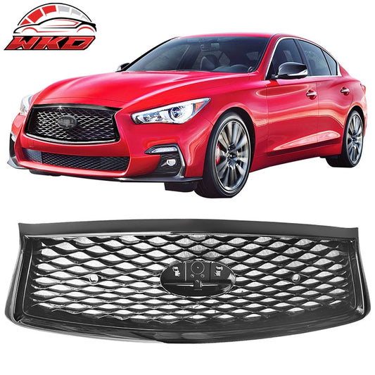 Wholesale 18-24 Infiniti Q50 Eau Rouge Concept Grille w/ Parking Sensor Gloss Black
