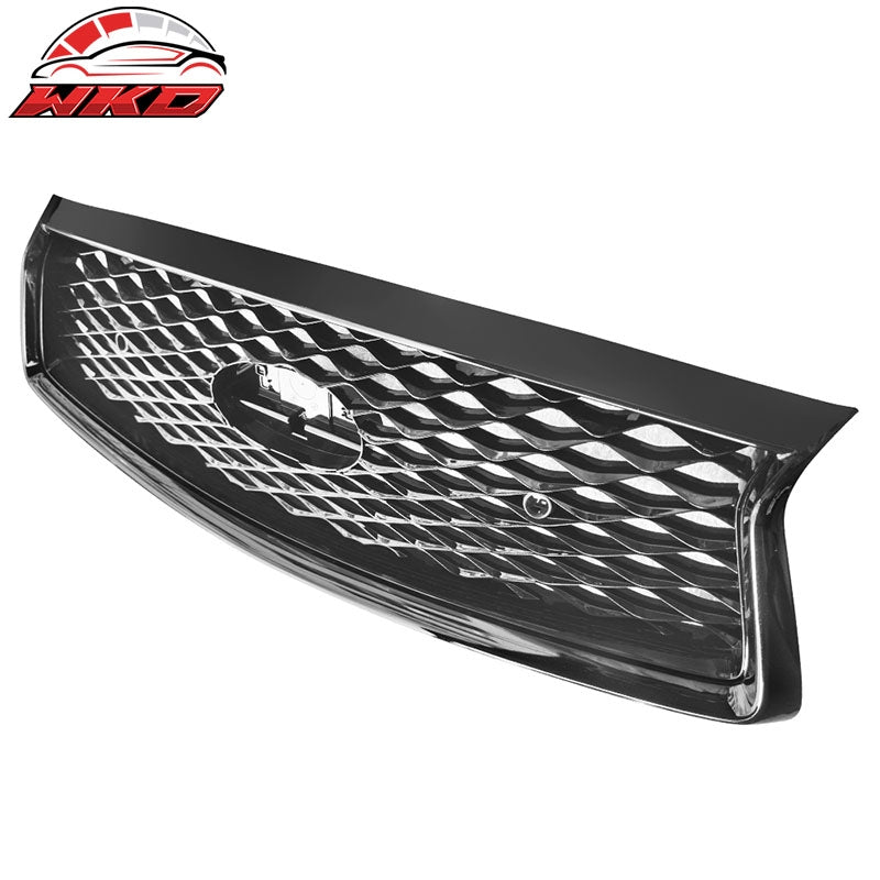 Fits 18-24 Infiniti Q50 Eau Rouge Concept Grille w/ Parking Sensor Gloss Black