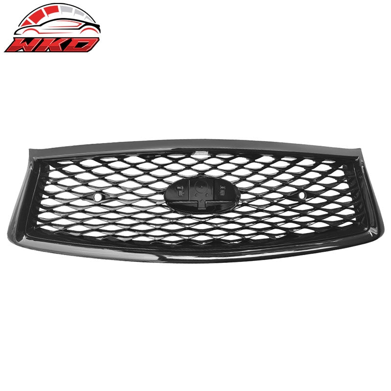 Fits 18-24 Infiniti Q50 Eau Rouge Concept Grille w/ Parking Sensor Gloss Black