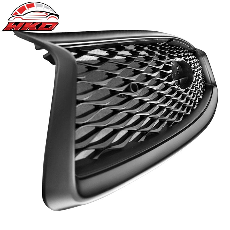 Fits 18-24 Infiniti Q50 ER Style Front Upper Grille W/Parking Sensor Matte Black