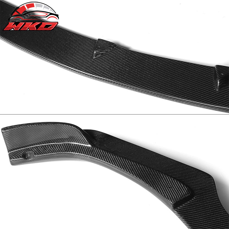 Fits 14-17 Infiniti Q50 V37 ST Style Front Bumper Lip - Matte Carbon Fiber