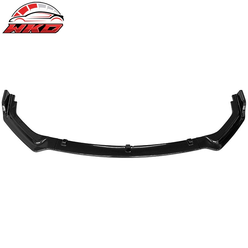 Fits 18-24 Infiniti Q50 Gloss Black Front Bumper Lip Spoiler Splitter PP 3PCS