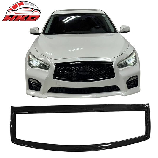 Wholesale 14-17 Infiniti Q50 Gloss Black OE Style Front Grill Frame Outline Trim ABS - Wikond Auto