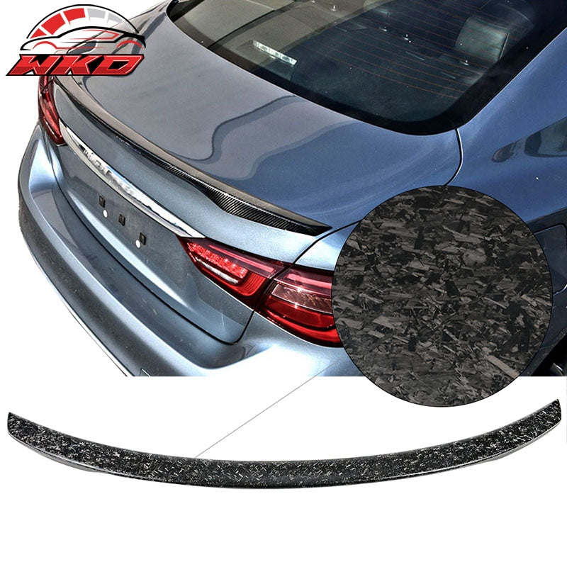 Fits 14-24 Infiniti Q50 Japanese Style Trunk Spoiler Wing Forged Carbon Fiber
