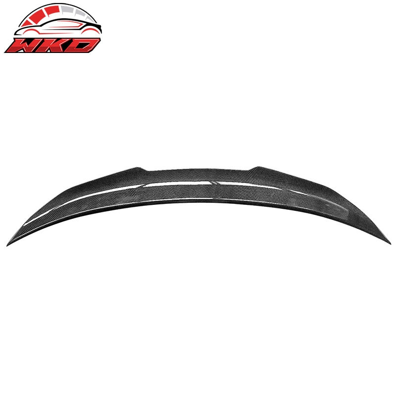 Fits 14-24 Infiniti Q50 PSM Style Rear Trunk Spoiler Wing Lip Carbon Fiber Print