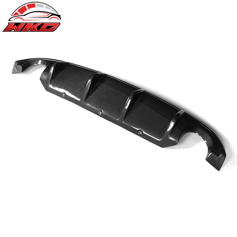Fits 14-17 Infiniti Q50 S Style Rear Bumper Lip Diffuser Matte Carbon Fiber