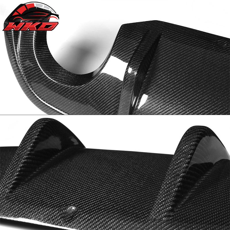 Fits 14-17 Infiniti Q50 S Style Rear Bumper Lip Diffuser Matte Carbon Fiber