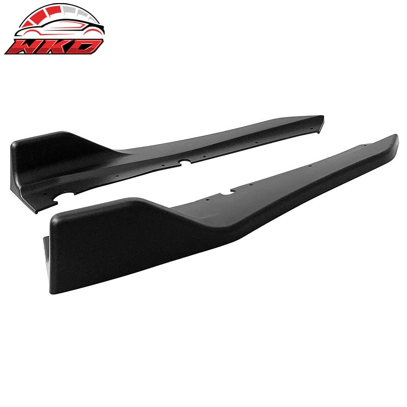 Fit 18-24 Infiniti Q50 Rear Bumper Lip Side Splitter Corner Apron PP Matte Black