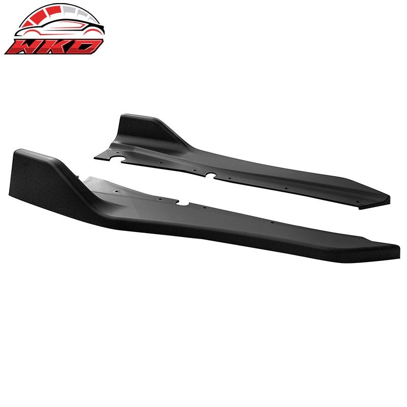 Fit 18-24 Infiniti Q50 Rear Bumper Lip Side Splitter Corner Apron PP Matte Black
