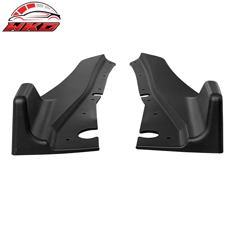 Fit 18-24 Infiniti Q50 Rear Bumper Lip Side Splitter Corner Apron PP Matte Black