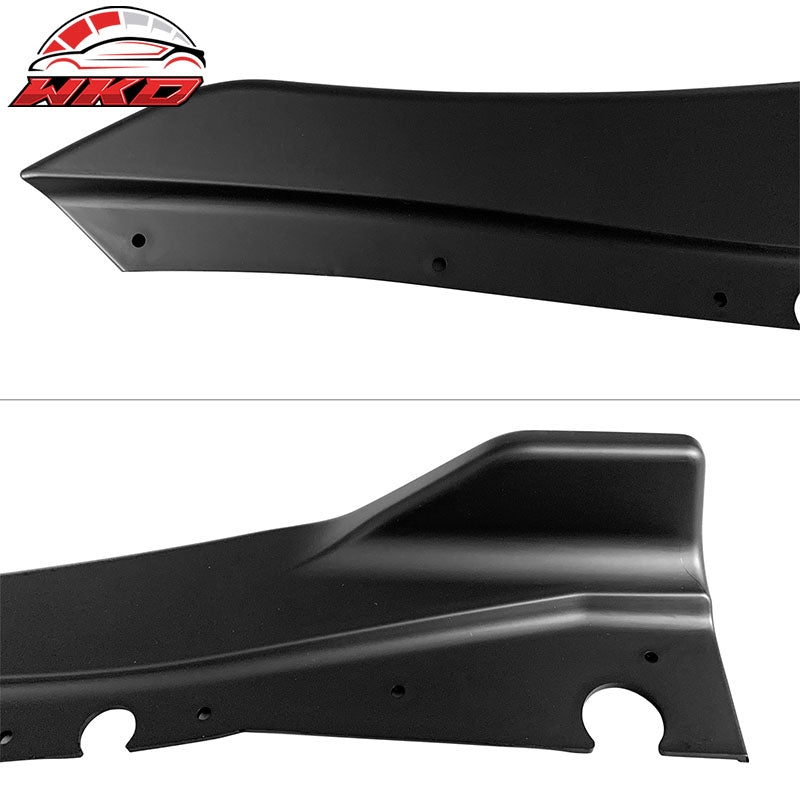Fit 18-24 Infiniti Q50 Rear Bumper Lip Side Splitter Corner Apron PP Matte Black