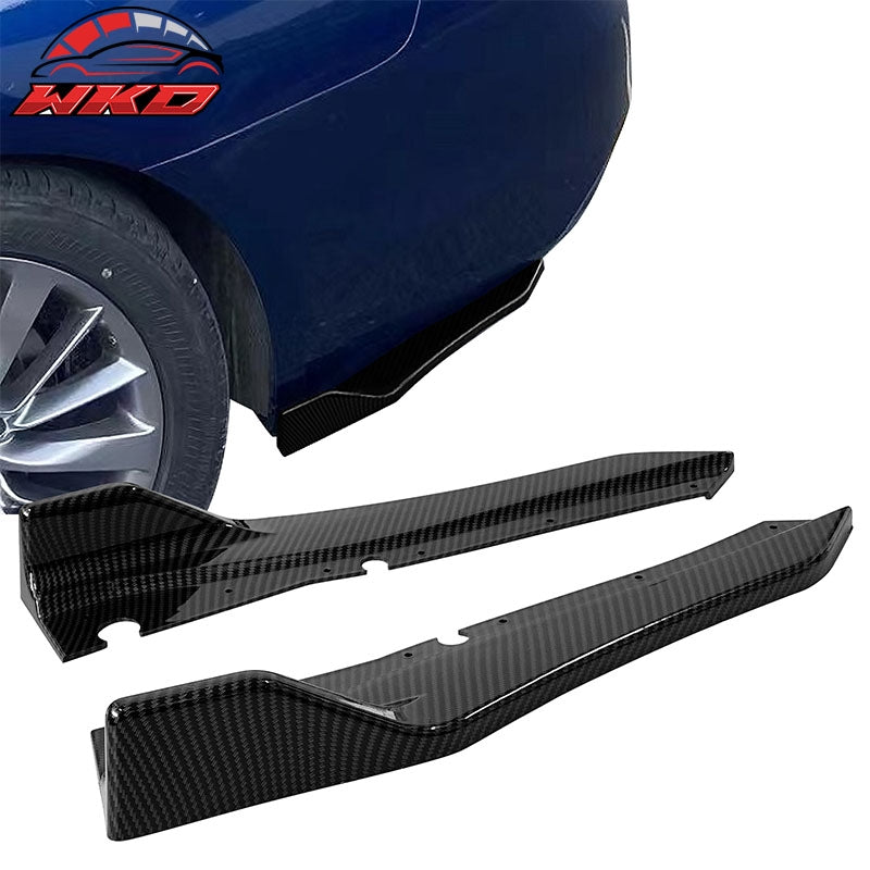 Wholesale 18-24 Infiniti Q50 2PC Rear Bumper Lip Splitter Apron PP Carbon Fiber Print