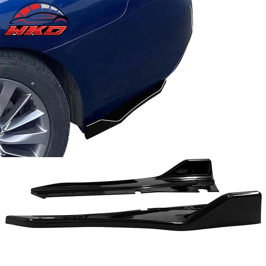 Wholesale 18-24 Infiniti Q50 Rear Bumper Side Corner Splitter Aprons PP Gloss Black