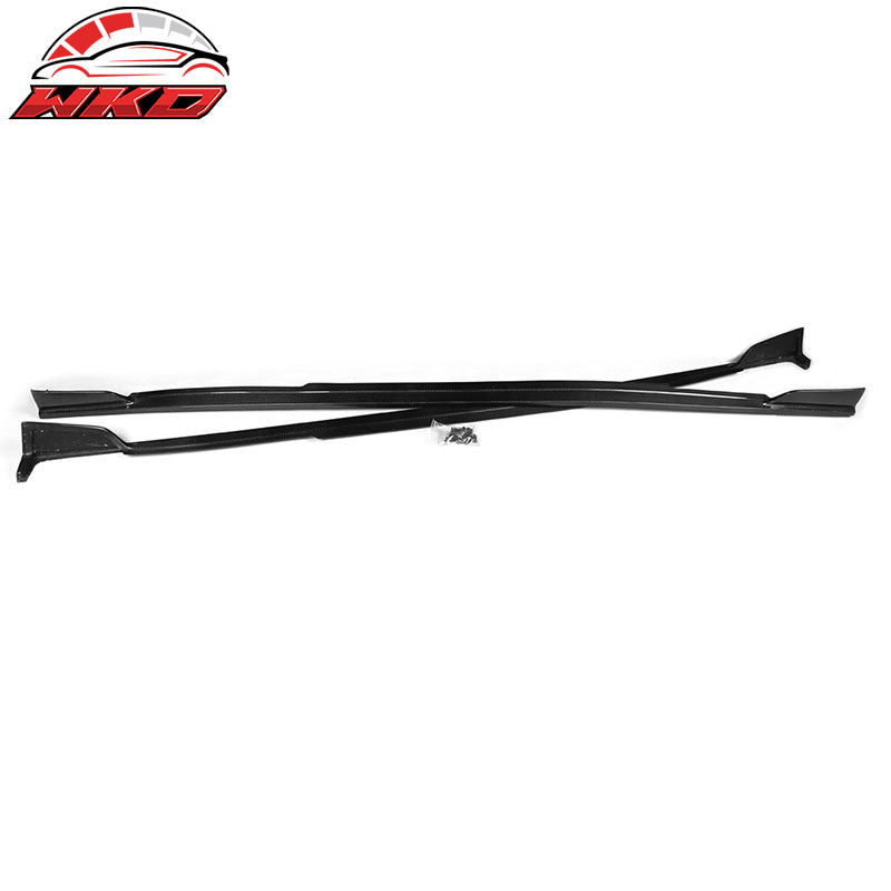 Fits 14-18 Infiniti Q50 V37 ST Style 2PCS Side Skirts Panel Matte Carbon Fiber
