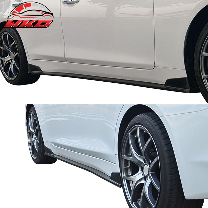Fits 14-18 Infiniti Q50 V37 ST Style 2PCS Side Skirts Panel Matte Carbon Fiber