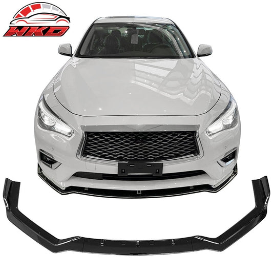 Wholesale 18-24 Infiniti Q50 Sport Gloss Black Front Bumper Lip Spoiler Splitter 3PC