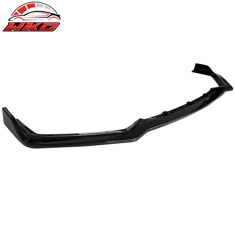 Fits 18-24 Infiniti Q50 Sport Gloss Black Front Bumper Lip Spoiler Splitter 3PC
