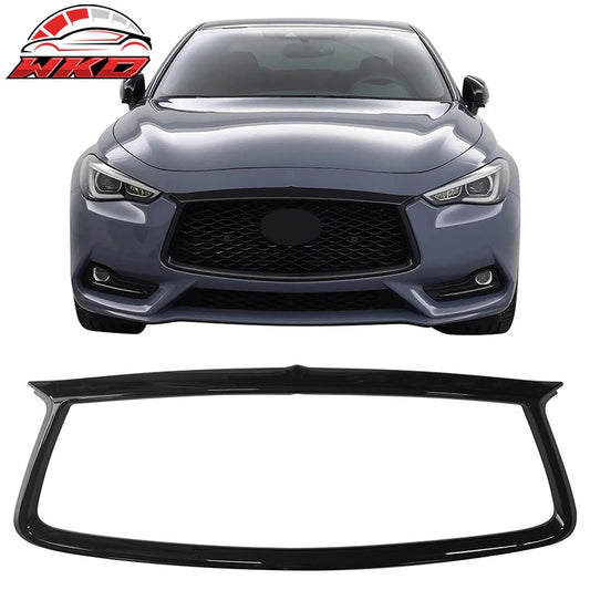 Wholesale For 17-22 Infiniti Q60 Gloss Black OE Style Front Grille Frame Outline Trim ABS - Wikond Auto