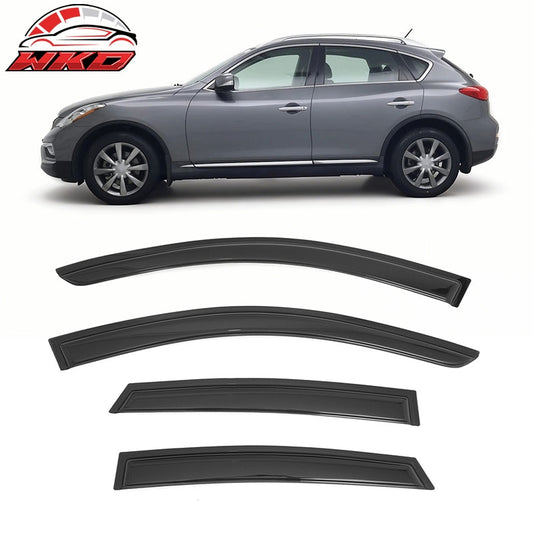 Wholesale 14-17 Infiniti QX50& 08-12 EX35 4PCS Window Visors Smoke Acrylic Rain Shade - Wikond Auto