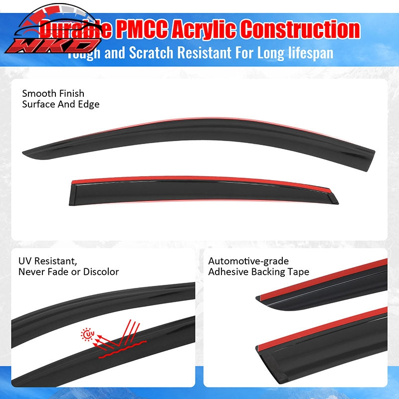 Fits 22-25 Infiniti QX55 Low Profile Style Tape on Window Visors Vent Deflector