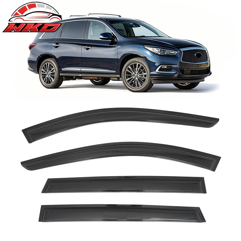 Wholesale 14-21 Infiniti QX60& 2013 JX35 4PCS Window Visors Smoke Acrylic Rain Shade
