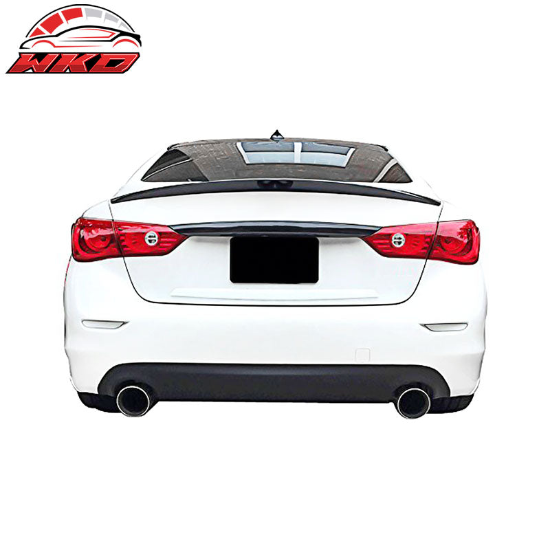 Fits 14-24 Infiniti Q50 IKON Style Carbon Fiber CF Rear Trunk Spoiler Wing Lip