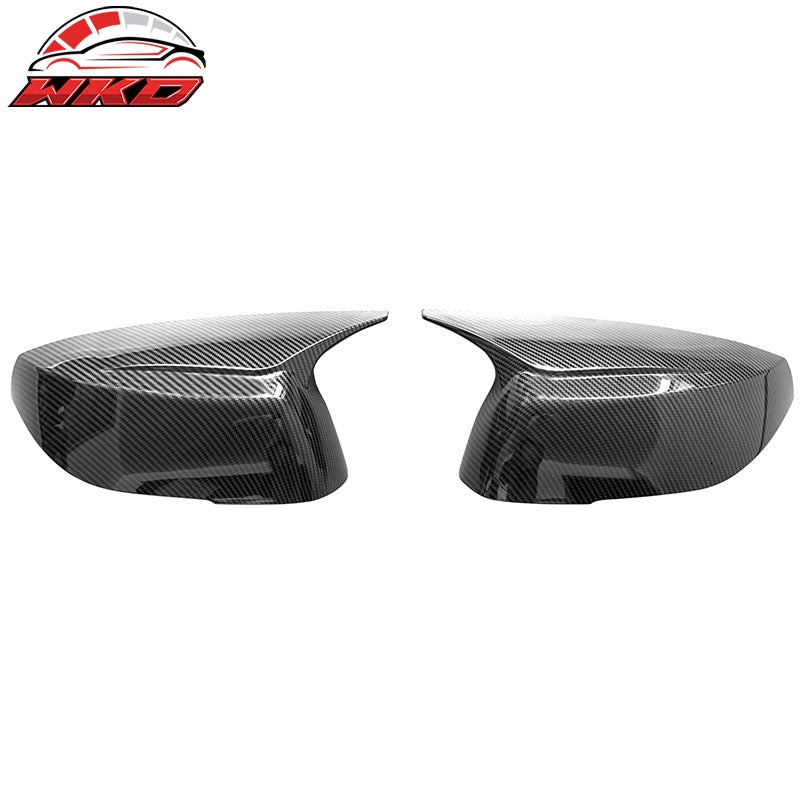 Fits 14-23 Infiniti Q50 Q60 Carbon Fiber Print Rear View Side Mirror Cover Cap