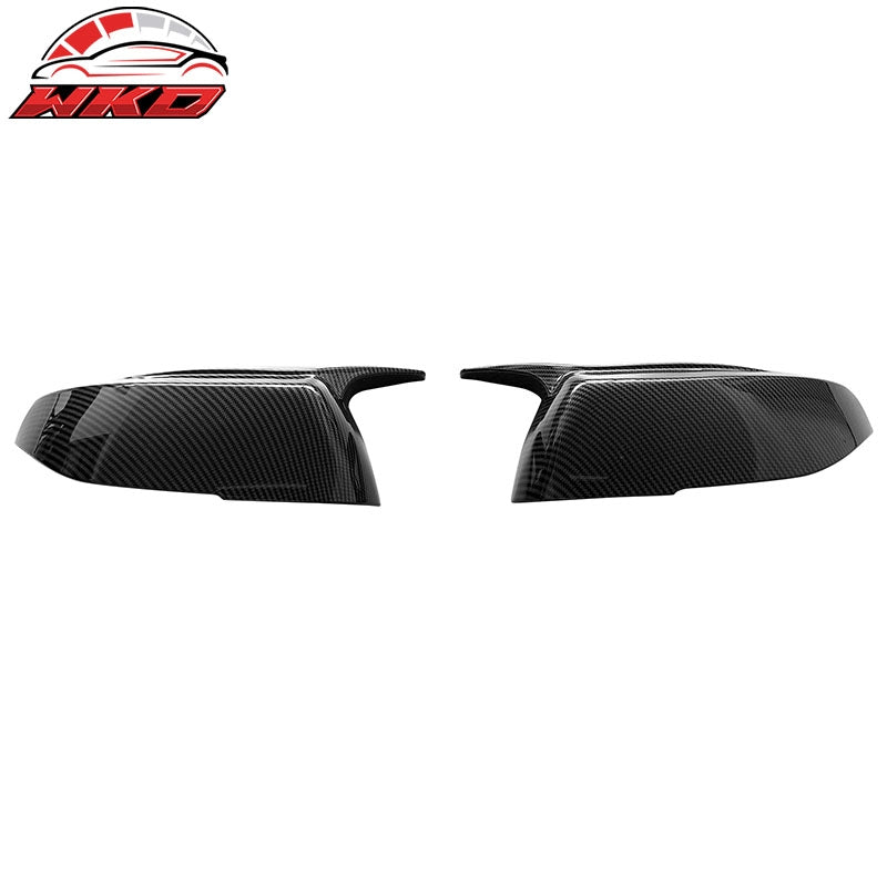 Fits 14-23 Infiniti Q50 Q60 Carbon Fiber Print Rear View Side Mirror Cover Cap