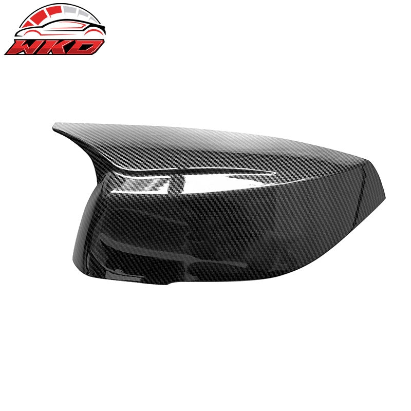 Fits 14-23 Infiniti Q50 Q60 Carbon Fiber Print Rear View Side Mirror Cover Cap