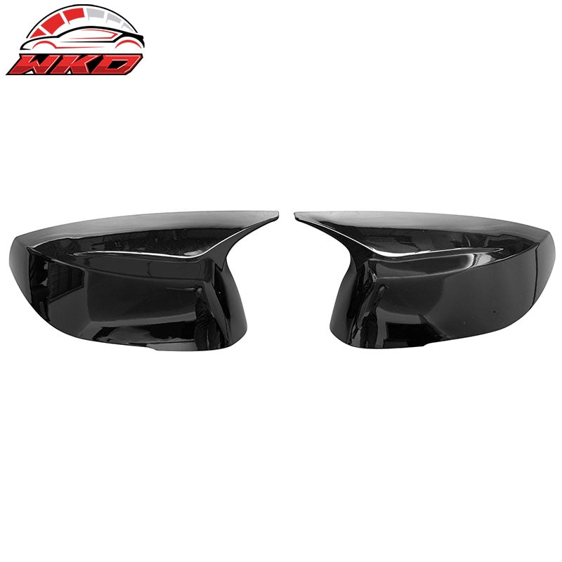 Fits 14-23 Infiniti Q50 Q60 Q70 QX30 Gloss Black Rear View Side Mirror Cover Cap