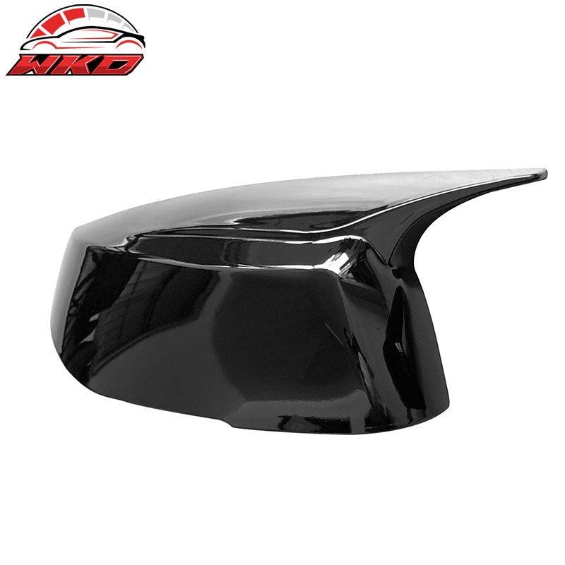 Fits 14-23 Infiniti Q50 Q60 Q70 QX30 Gloss Black Rear View Side Mirror Cover Cap