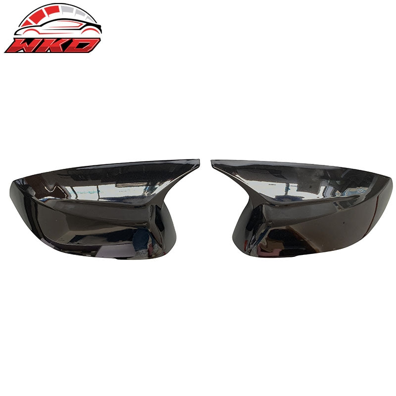 Fits 14-23 Infiniti Q50 Q60 Q70 QX30 Gloss Black Rear View Side Mirror Cover Cap