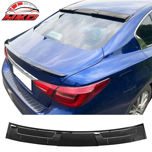 Wholesale 14-24 Infiniti Q50 V Style Gloss Black Rear Window Roof Spoiler Visor Wing