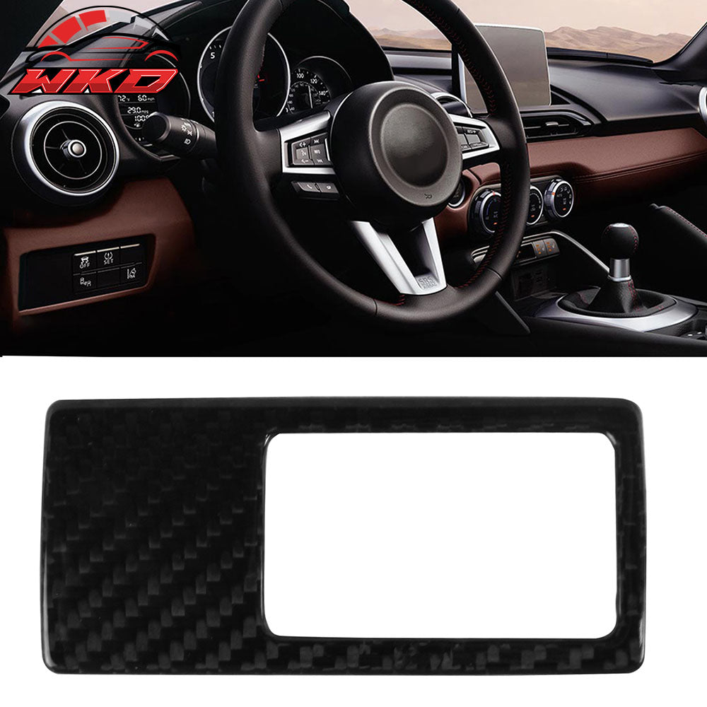 Fits 16-25 Mazda MX-5 Miata Carbon Fiber Interior Smart Idle Stop System Cover
