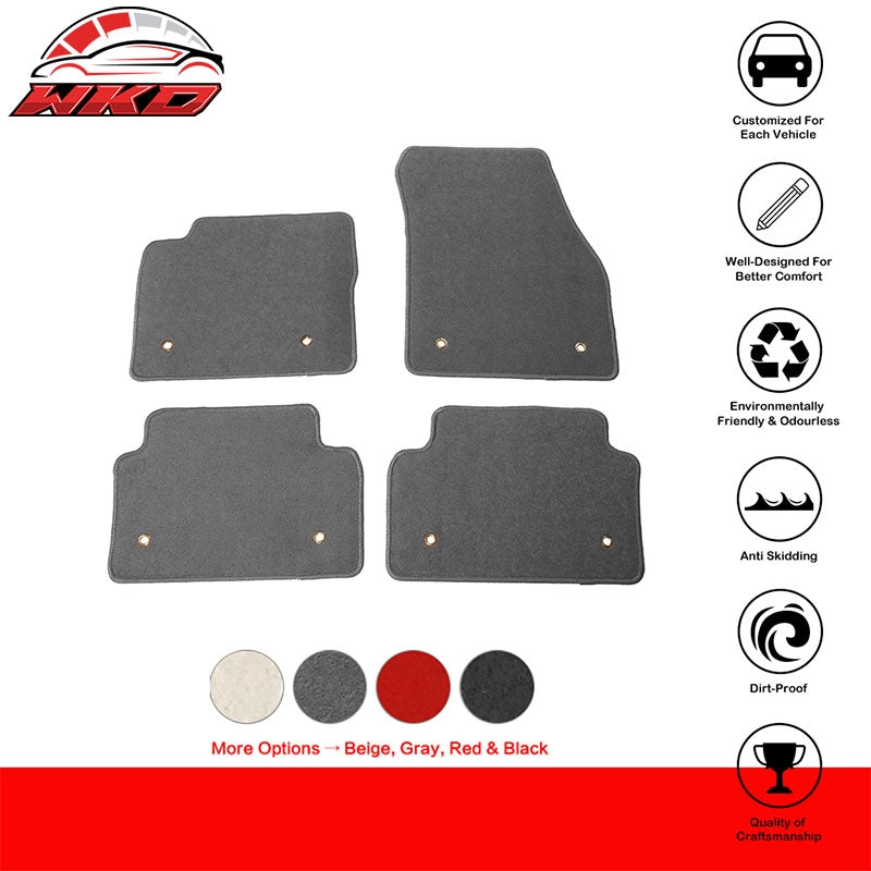 Fits 18-23 Jaguar E-Pace Front Rear Car Floor Mats Liner Carpets Set Nylon Gray