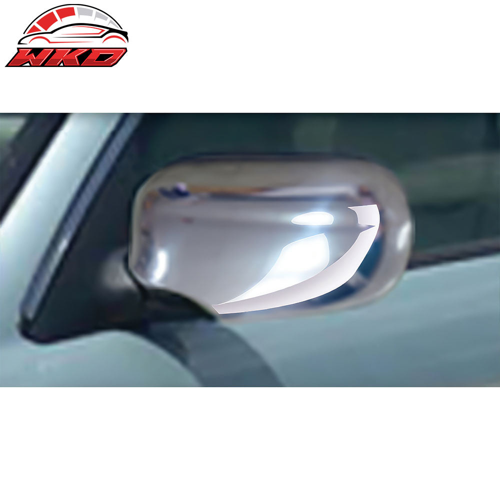 Fits 00-02 Jaguar S-Type Rear Side View Mirror Covers Caps Overlay Chrome ABS