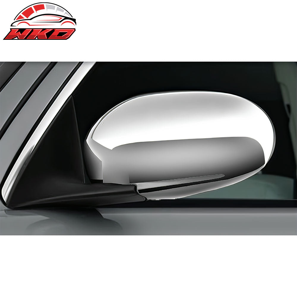 Fits 02-08 Jaguar X-Type Rear Side View Mirror Covers Caps Overlay Chrome ABS