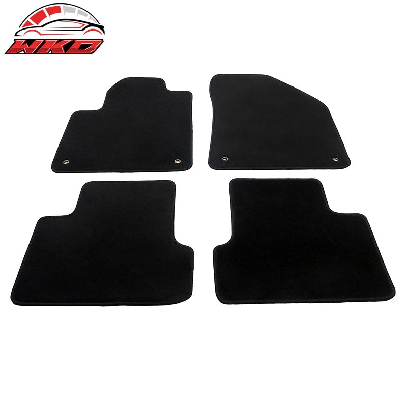 Fits 14-23 Jeep Cherokee Anti-Slip Front Rear Floor Mats Carpet Nylon 4PCS Black