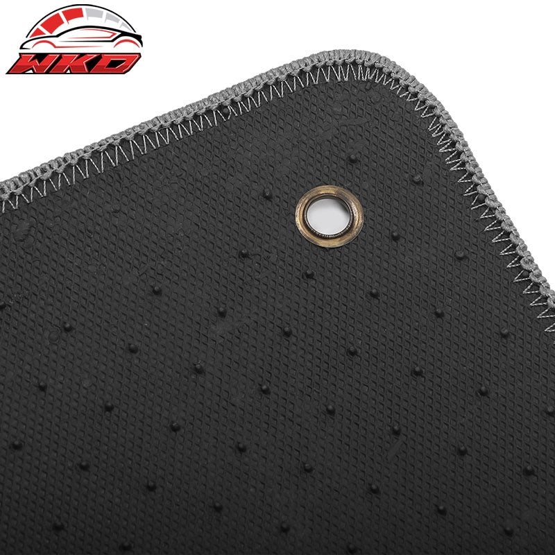 Fits 14-23 Jeep Cherokee Anti-Slip Front Rear Floor Mats Carpet Nylon 4PCS Gray