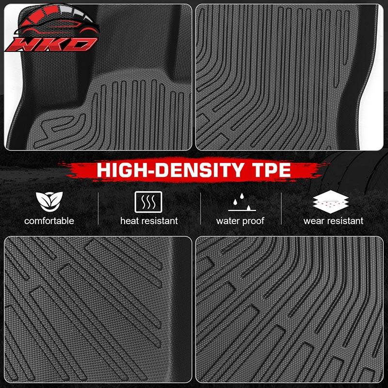 Fits 07-17 Jeep Compass MP & Patriot TPE Floor Mats + Trunk Mat + Backrest Mats