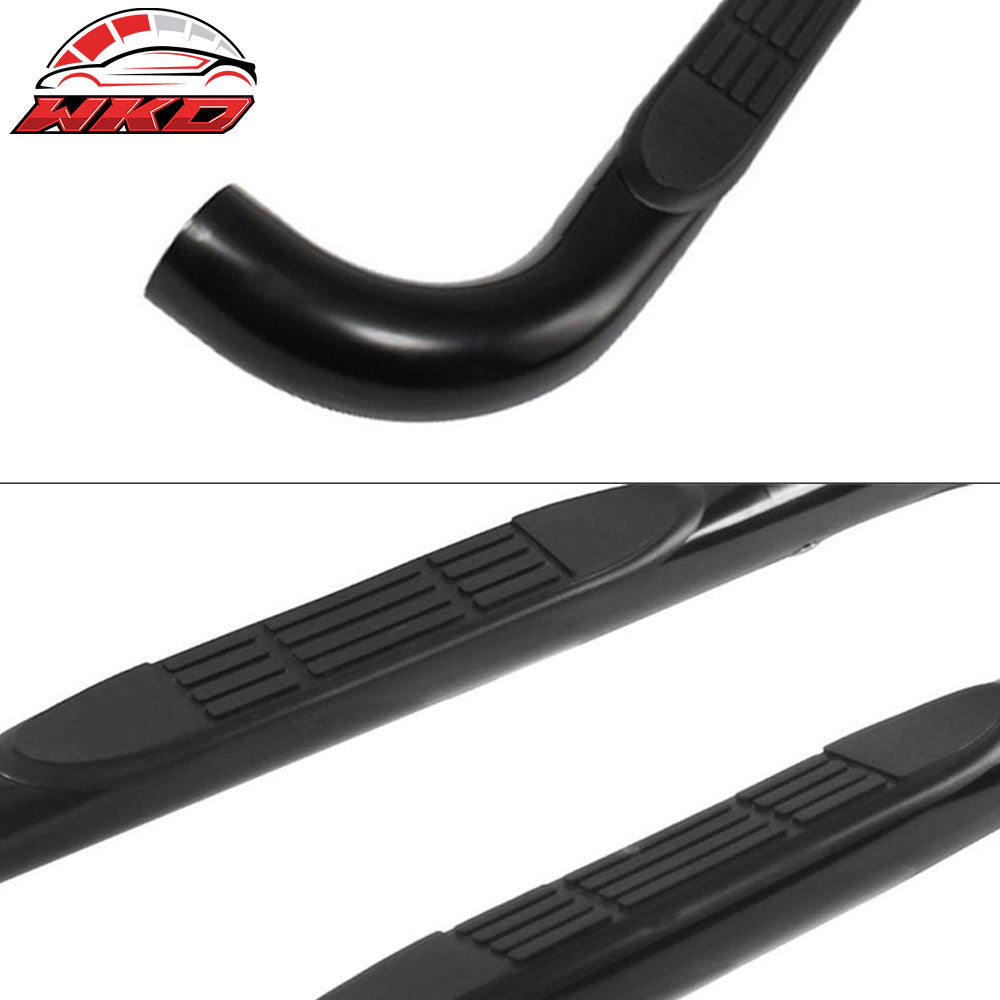 Fits 08-16 Jeep Compass 3" Round Running Boards Side Step Bars