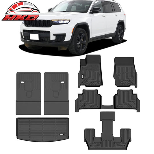 Wholesale For 21-26 Jeep Grand Cherokee L 6-Passenger Floor+ Rear Trunk+ Backrest Mats TPE - Wikond Auto