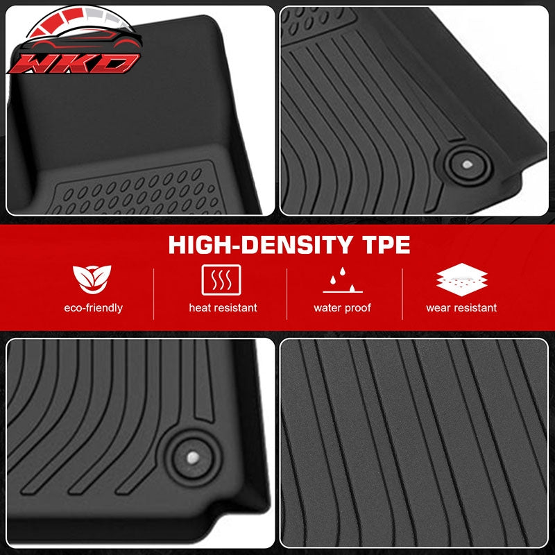 For 21-26 Jeep Grand Cherokee L 6-Passenger Floor+ Rear Trunk+ Backrest Mats TPE